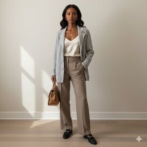 Daily Practice Anthropologie Cardigan Jacket Gray Ribbed Small Quiet Lux relaxed